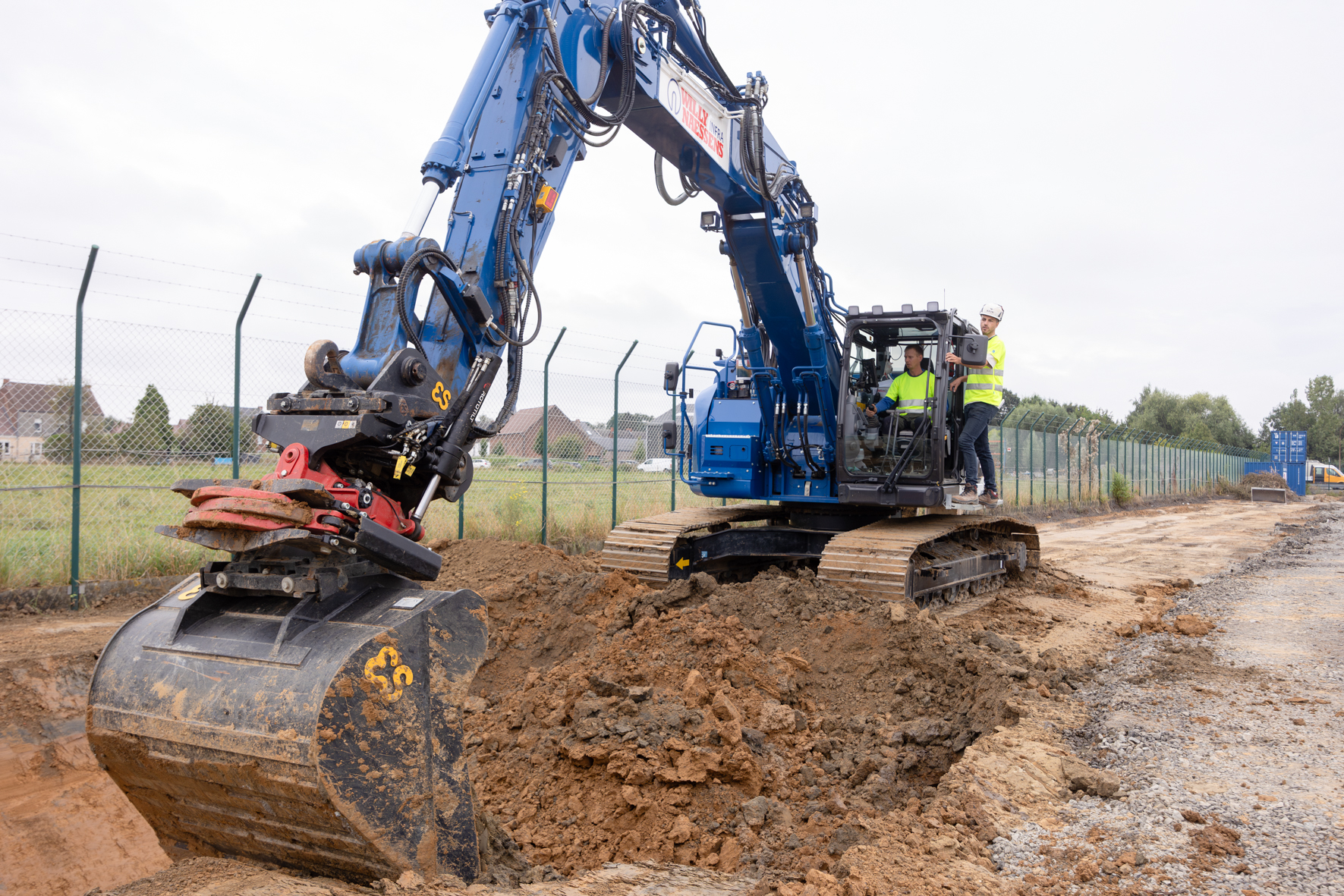 Man working with heavy machinery